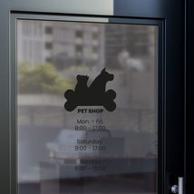 Anewdecals Personalized Pet Shop Hours Vinyl Decal - Pet Shop Window Opening Hou - £11.83 GBP+