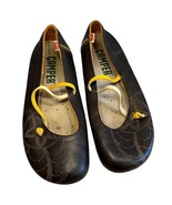 Camper Womens Ballet Flats Slip On Black Yellow Strap Leather Size 38 (U... - $29.74