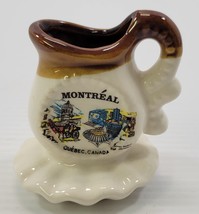 FF) Vintage Montreal Quebec Canada Ceramic Toothpick Holder Vase Souvenir - $7.91