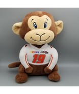 Kellytoy #19 Monkey Nascar Joe Gibbs Racing 11&quot; Sitting Plush Toy No Han... - $13.50 CAD