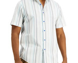 Tasso Elba Men&#39;s 100% Cotton Stretch Banda Space-Dyed Shirt Khaki Combo-XL - $18.97