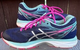 Women&#39;s Asics Gel Cumulus 18 Blue, Pink, Silver Sneaker Size 8.5 Euro 40 - $40.00