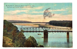 Postcard Little Rock Arkansas The Sandbar Big Rock Postmarked 1912 Divid... - £4.57 GBP