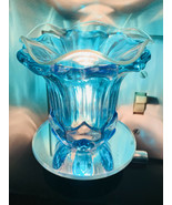 Aroma Night Light, Electric Oil Warmer Nightlight w/ Dimmer Blue Bloom NIB - $28.07 CAD