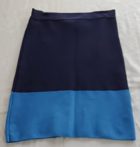 BCBG Max Azria Blue Striped Skirt Size XS Elastic Waist Rayon Nylon - £11.65 GBP