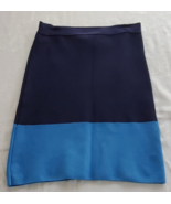 BCBG Max Azria Blue Striped Skirt Size XS Elastic Waist Rayon Nylon - £11.81 GBP