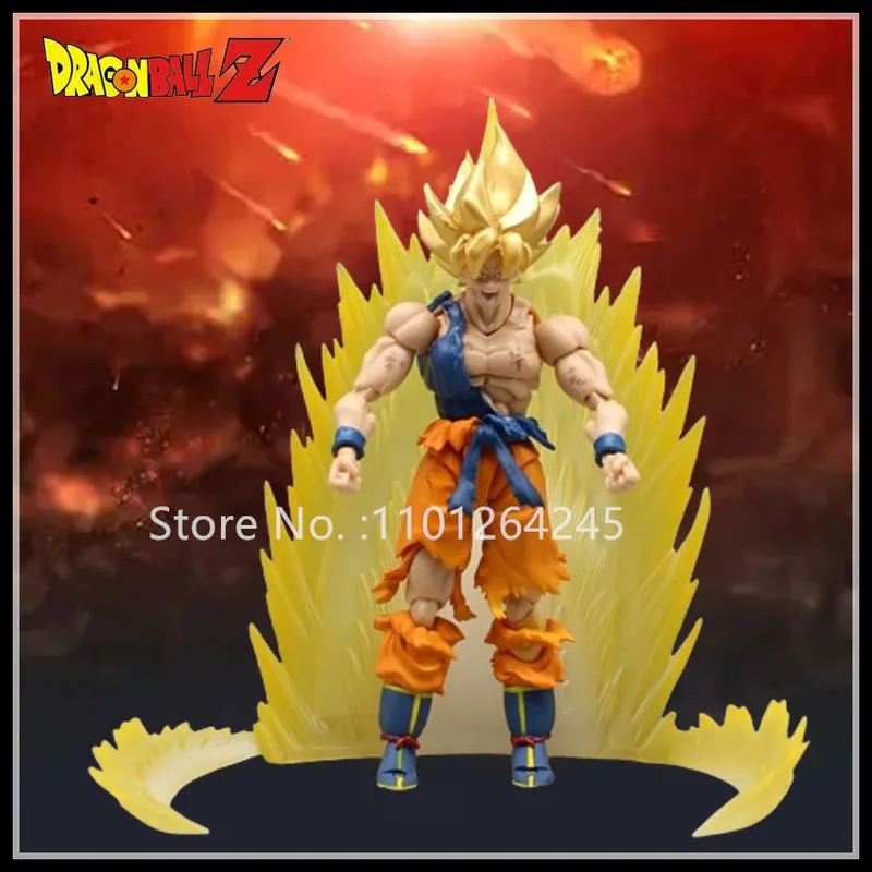 17cm Bandai In Stock Dragon Ball Demoniacal Fit Golden Storm Son Goku Action - £39.82 GBP+