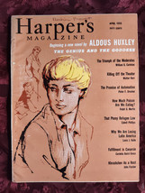Harper&#39;s April 1955 Peter F. Drucker Aldous Huxley - £6.90 GBP
