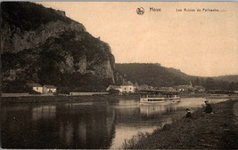 Vintage Belgian Postcard Houx Les Ruines De Poilvache &amp; River Scene - $2.96