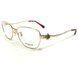Coach Eyeglasses Frames HC 5086 9297 Shiny Gold Cat Eye Flower Arms 52-16-135 - $93.52