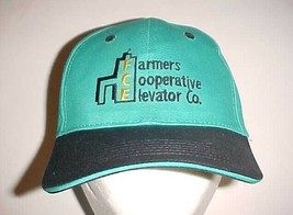 Farmers Cooperative Elevator Co. Adult Unisex Blue Black Cap One Size New - £11.50 GBP