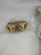 Lot of 2 New 3/4&quot; x 3/4 SharkBite Style Push to Connect 90 Degree Brass Elbows - £11.26 GBP