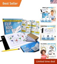 All-in-One Flip Book Kit with Adjustable LED Light Pad for Drawing &amp; Ani... - $40.50