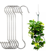 6 Pack 16 Inch Extra Large S Hooks Heavy Duty Plant Hanging Hooks Long S... - $14.66