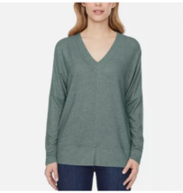 Buffalo David Bitten Drop Sleeve Soft Cozy V-neck Sweater Sage Womens Sz... - $19.65