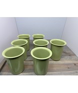 Cal-Mil 1017-63 Sage Solid Melamine Flatware Cylinder lot of 7 - $39.59