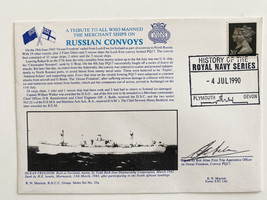 WWII Russian Convoys Royal Naval Signed Commemorative Cover  - £39.96 GBP