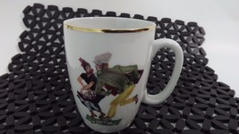 Favolina POLAND Polka Folk Dance Gold Rimmed Vintage Coffee Tea Mug Cup - £6.32 GBP