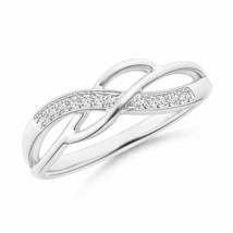ANGARA 1.1mm Natural Diamond Multi-Row Crossover Band in Silver - £118.72 GBP+