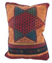 Checkerboard Chinese Checkers Decorative Throw Pillow 13in.X18in. - £12.57 GBP
