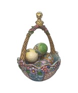 2007 Jim Shore Enesco Biddie Easter Basket Sculpture Egg Chick Spring Bunny - $1,494.63 MXN