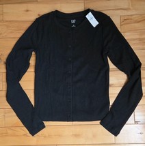 GAP Long Sleeve Modern Rib Cardigan Shirt Black Women&#39;s Size XS NWT - $15.99