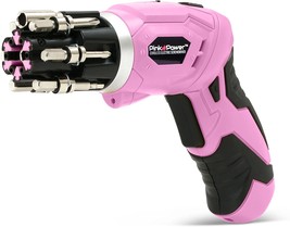 Pink Power&#39;S 3.6 Volt Rechargeable Cordless Electric Screwdriver Set With Bubble - £32.70 GBP