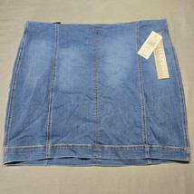 Tinseltown Women Skirt Size 17 Juniors Blue Jean Mini Denim Stretch Alin... - $21.60