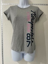 Aeropostale Womens Shirt Size Large Color Gray N Shore Beach 87 RN130402 - £10.33 GBP