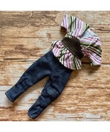 Barbie Fashion Fever L3363 Outfit Skinny Cropped Jeans Striped Peplum Sh... - $373.95 MXN