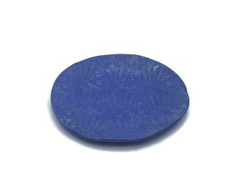 Handmade Ceramic Blue Dinner Plate, Textured Artisan Portugal Pottery Wa... - £52.18 GBP