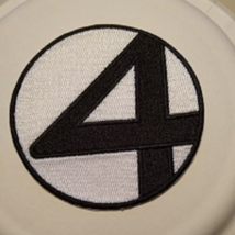 Fantastic 4 Patch~4&quot; Round~Embroidered Applique~Marvel~Iron or Sew on - $87.36 MXN