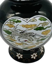 Franklin Mint Black Heart Crane Mini Imperial Collection Dynasty Jar 1980 Japan - £12.73 GBP