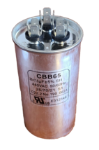 Dual Run Round Capacitor NEW 35+7.5 uf MFD ±5% 370 or 440 Volt AC CBB65B. - $11.21 CAD
