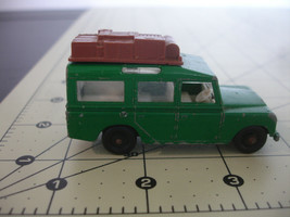Old Vtg Matchbox Lesney #12 Land Rover Safari Diecast Toy Car Luggage Rack Green - £31.81 GBP