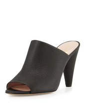Kate Spade New York Bova peep-toe cone-heel mule black Pebble Leather 9.5 M $328 - £119.28 GBP