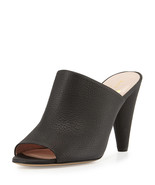Kate Spade New York Bova peep-toe cone-heel mule black Pebble Leather 9.... - £119.07 GBP