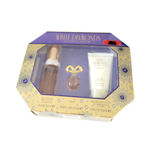 White Diamonds By Elizabeth Taylor 3 Pc Gift Set Eau de Toilette Parfum &amp; Lotion - £14.80 GBP