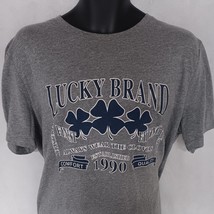 Lucky Brand T-Shirt Large Gray Blue White NWT - £14.65 GBP