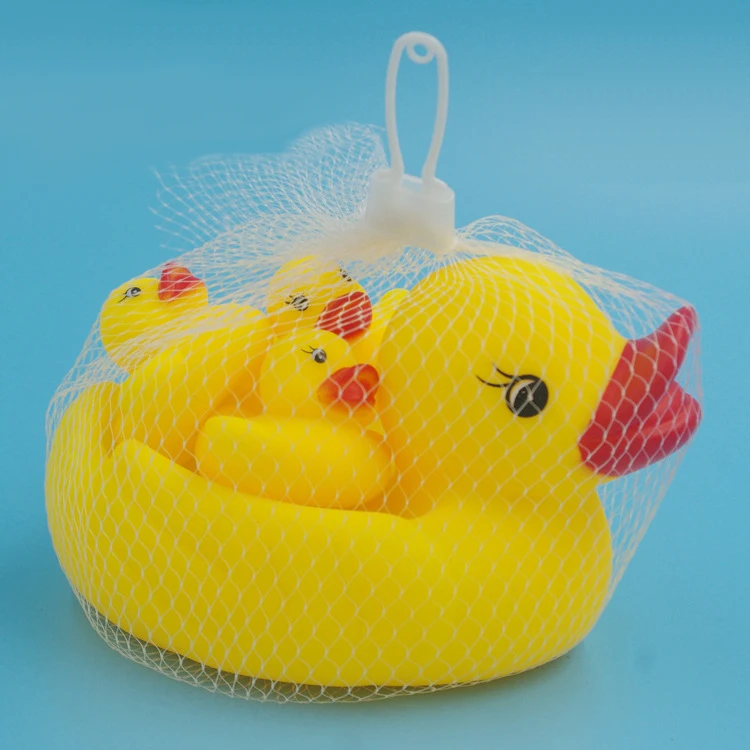 4 Pcs/Set Baby Bath Toys Swim Duck Float Squeeze Sound Kids Wash Animal - £10.28 GBP