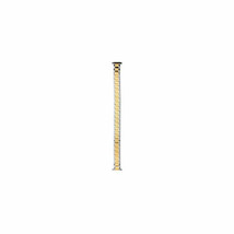 Ladies 10-14 mm Two Tone Straight, Spring End-Expansion Watch Band - £22.60 GBP