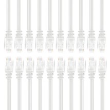 20 Pack Cat5e Ethernet Patch Cable 3 Feet Snagless RJ45 Computer LAN Net... - £53.67 GBP