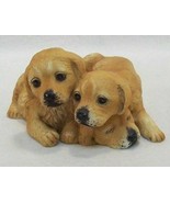 1987 Homco Masterpiece Porcelain Golden Retriever Puppy Dogs Figurine Si... - £17.04 GBP