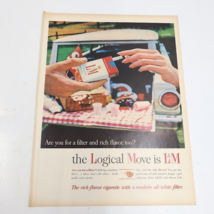 1964 L&amp;M Filter Cigarettes Contac Beatnik Bandit Print Ad 10.5x13.5 - $8.00