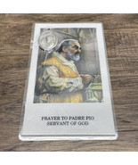Prayer To Padre Pio Servant Of God Card Pendant KG JD - $17.64 CAD
