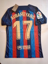 Pierre-Emerick Aubameyang Barcelona La Liga Match Home Soccer Jersey 2022-2023 - £71.92 GBP