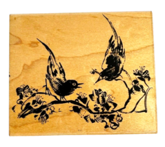 Penny Black Love Blossom Wood  Mounted Rubber Stamp Birds Branch Flowers - £10.38 GBP