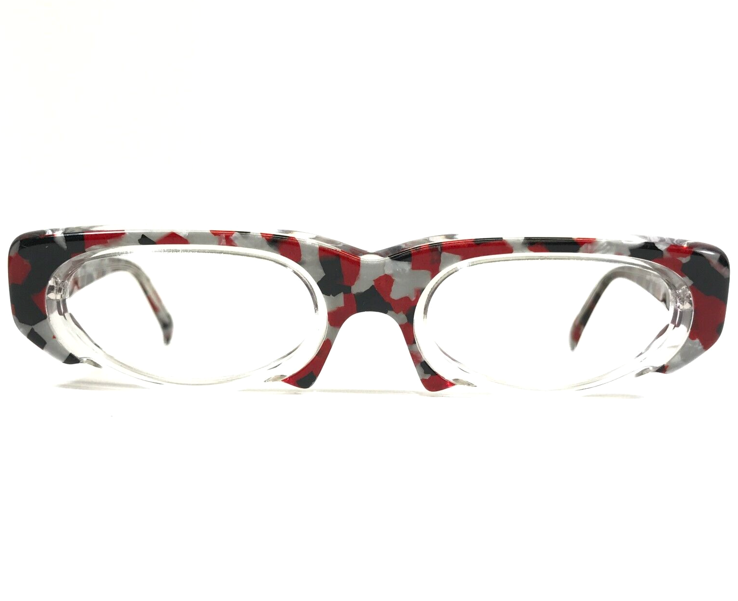 J.F Rey Brille Rahmen 651 457 Schwarz Grau Rot Klar Schildpatt Marmor 50... - $98.98