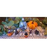 6 Piece Set of RIP N BOO Halloween Ceramic GHOST JACK-O-LANTERN SKULLS - $23.75 CAD
