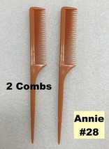 2PCS ANNIE TEASE COMB #28 VERY FINE TOOTH COMB FOR TEASING WITH RAT TAIL... - $1.89